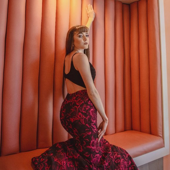 Pink and Black Formal Evening Prom Dress Gown - Picture 4 of 4